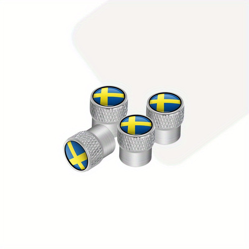 4Pcs Metal Tire Valve Caps Car Wheel Stem Covers for Vehicle Styling