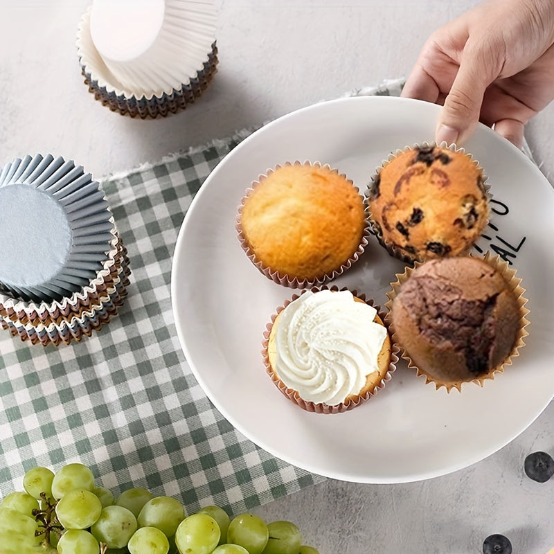 100 Food-Grade Lace Pattern Cake Liners Oilproof Greaseproof Baking Paper