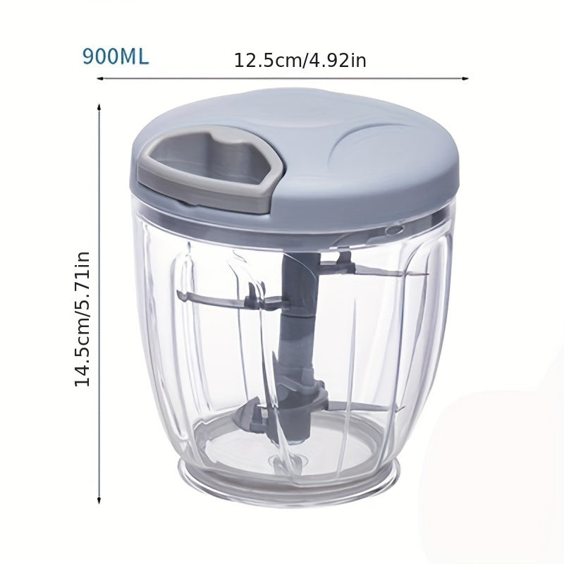 Ручной портативный овощерезка 1-10л со стеклянным корпусом, без электроэнергии