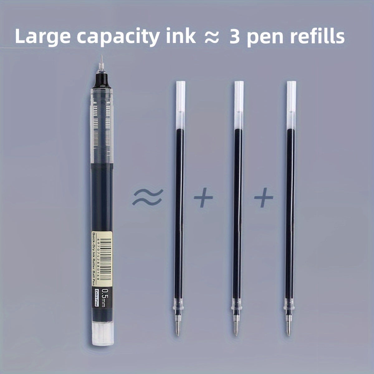 30pcs Ballpoint Pens Set 0.5mm Quick Drying Ink Black Blue Red for School Office