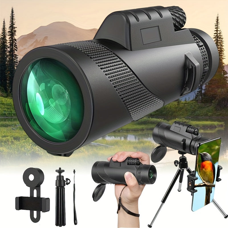 10x40mm Monocular Telescope for Adults Portable Handheld Long Distance Viewing for Camping Hiking Wildlife Observation