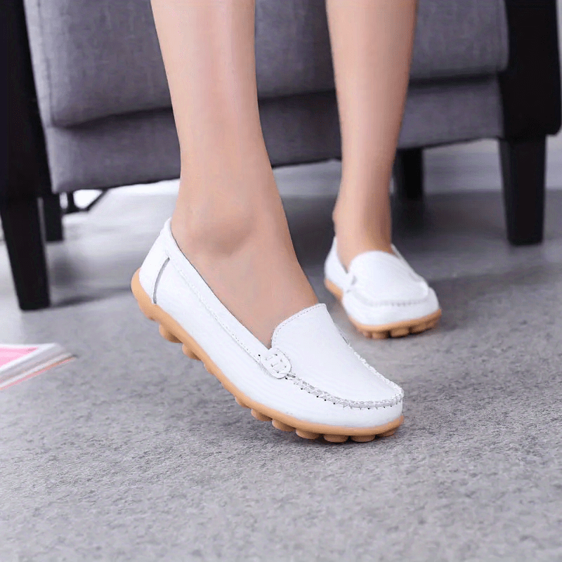 Women's Round Toe Loafers Slip-On Casual Shoes Lightweight Comfort