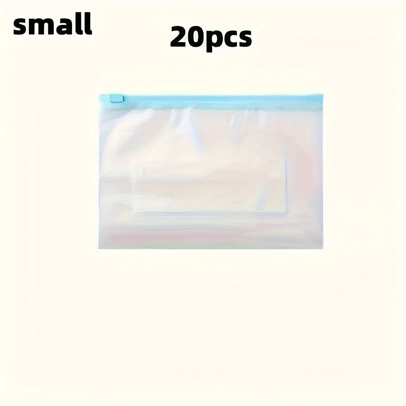 10/15/20pcs Reusable Vacuum Sealer Bags Ziplock Food Storage BPA-Free