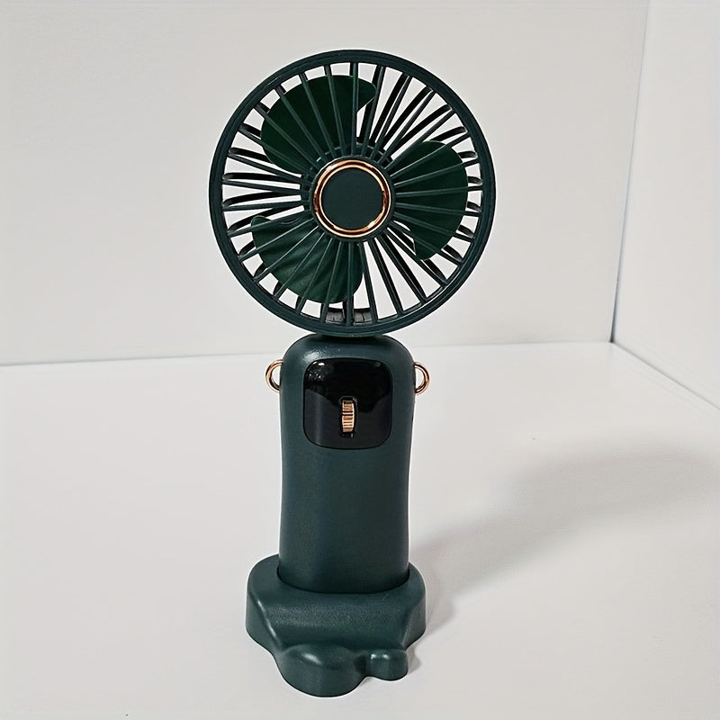 Mini Handheld Fan with LED Display, Rechargeable USB, 1200mAh, 100 Speeds