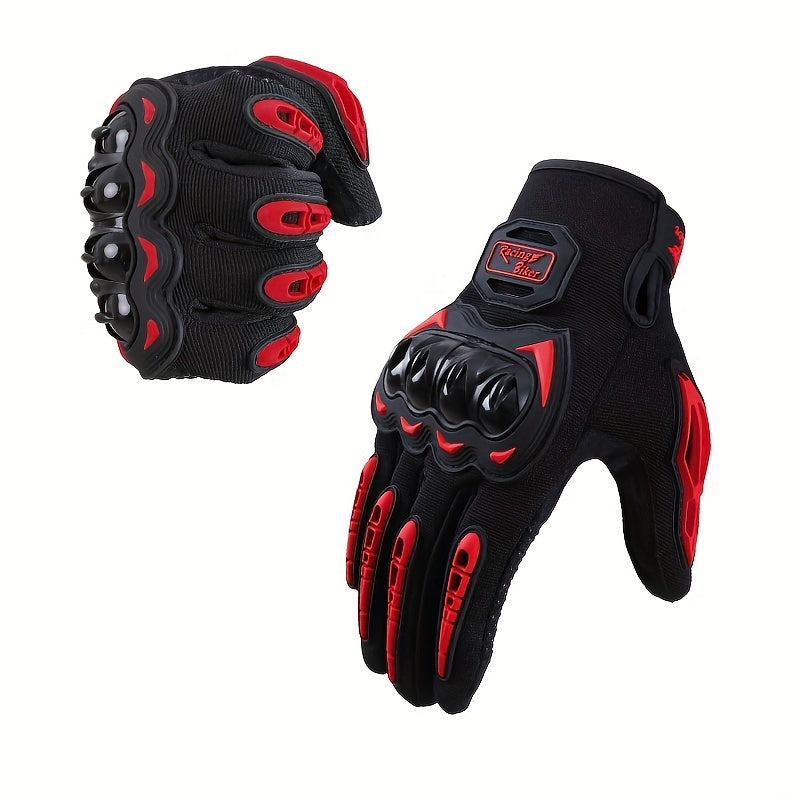 Spring and Summer Knitted Polyester Riding Gloves Touch Screen Compatible Hard Shell Protection