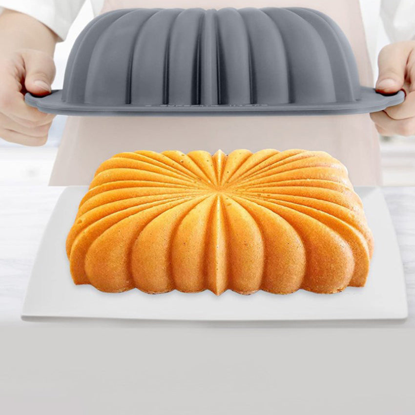 Silicone Toast Cake Pan Rectangle Flower Shaped Baking Mold for Toast and Cakes