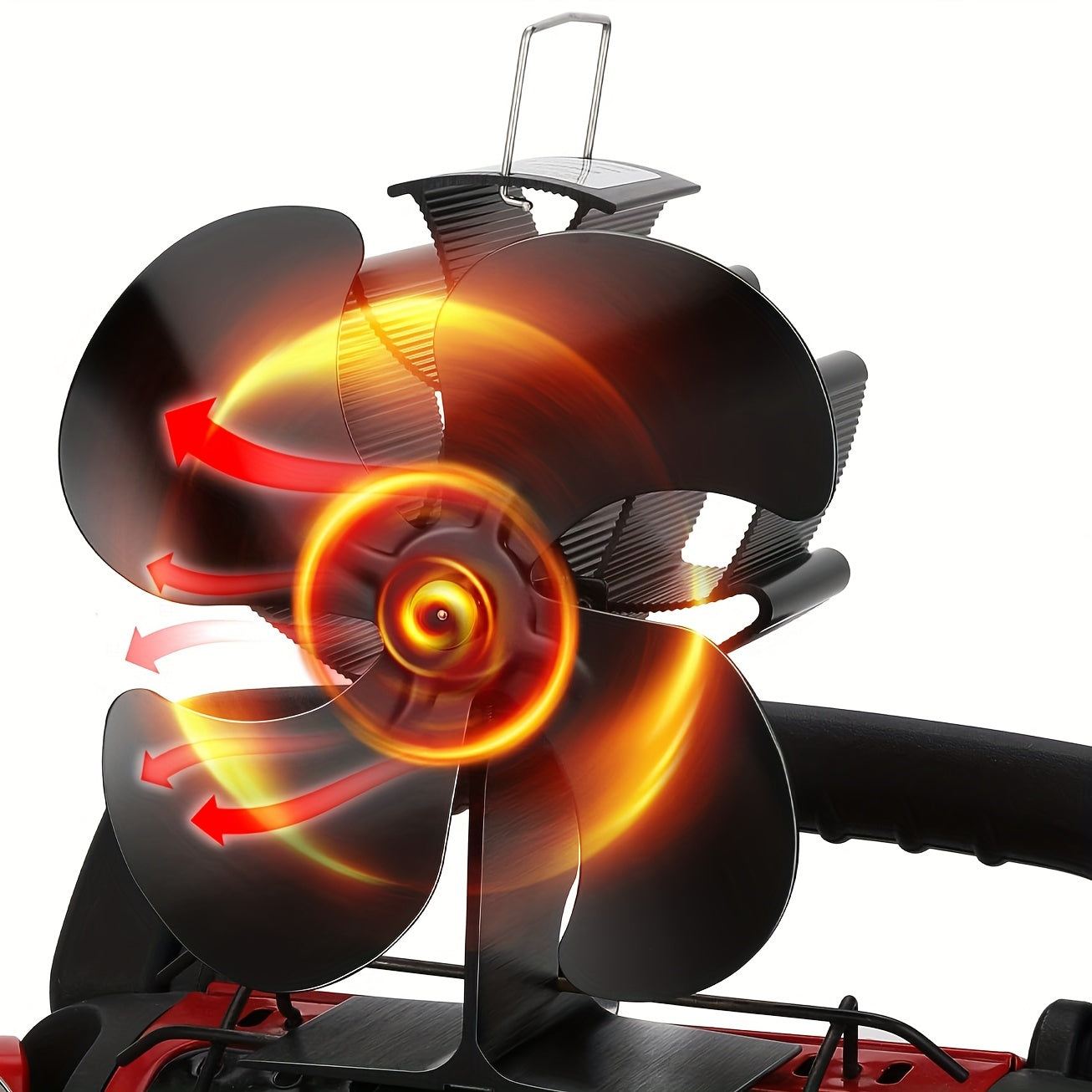 Aluminum Wood Stove Fan with Slot Lock Design for Fireplace and Camping
