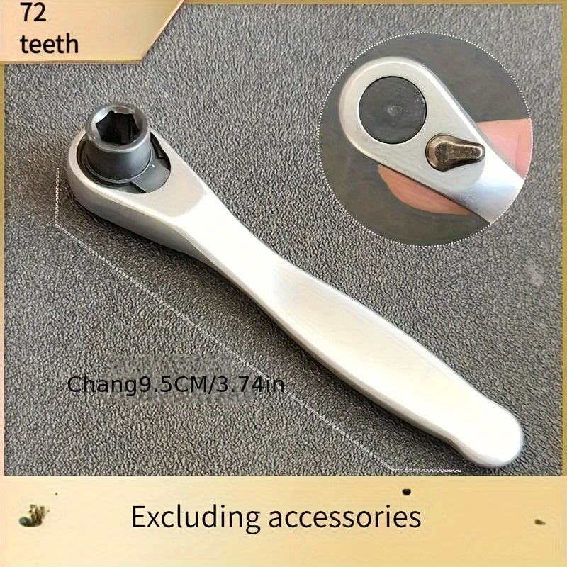 2-в-1 мини-ключ-торцевой ключ-отвертка из хром-ванадиевой стали, привод 1/4 дюйма