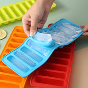 Silicone Ice Cube Tray 10-Cavity Flexible Food Grade Mold for Drinks