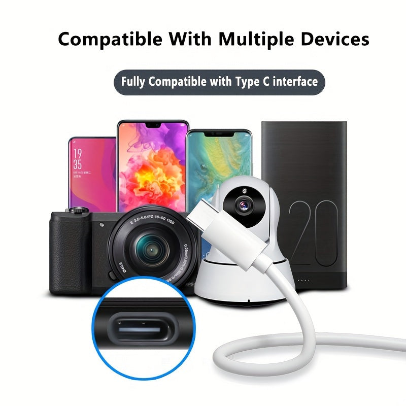 Long USB-C Fast Charging Cable for Android Phones Cameras Printers 10ft