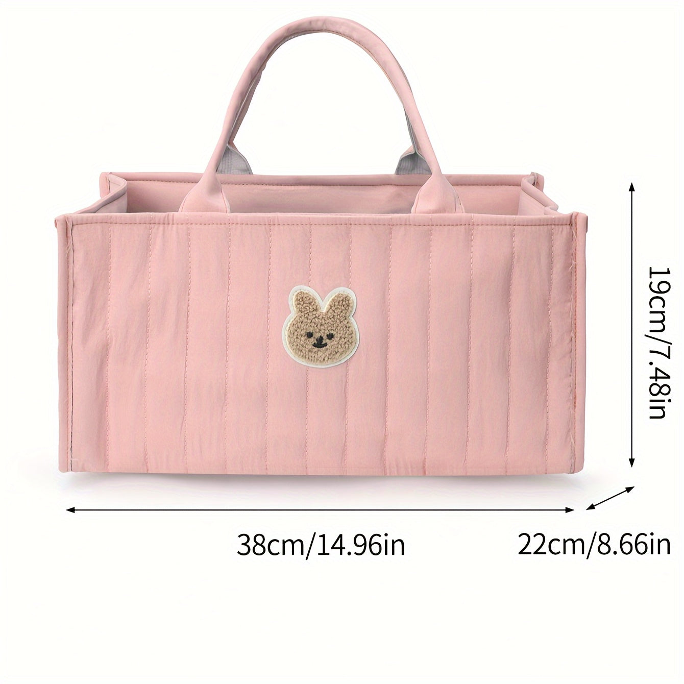 Large Capacity Foldable Diaper Caddy Organizer for Baby Essentials Storage Basket