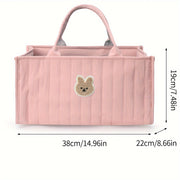 Large Capacity Foldable Diaper Caddy Organizer for Baby Essentials Storage Basket