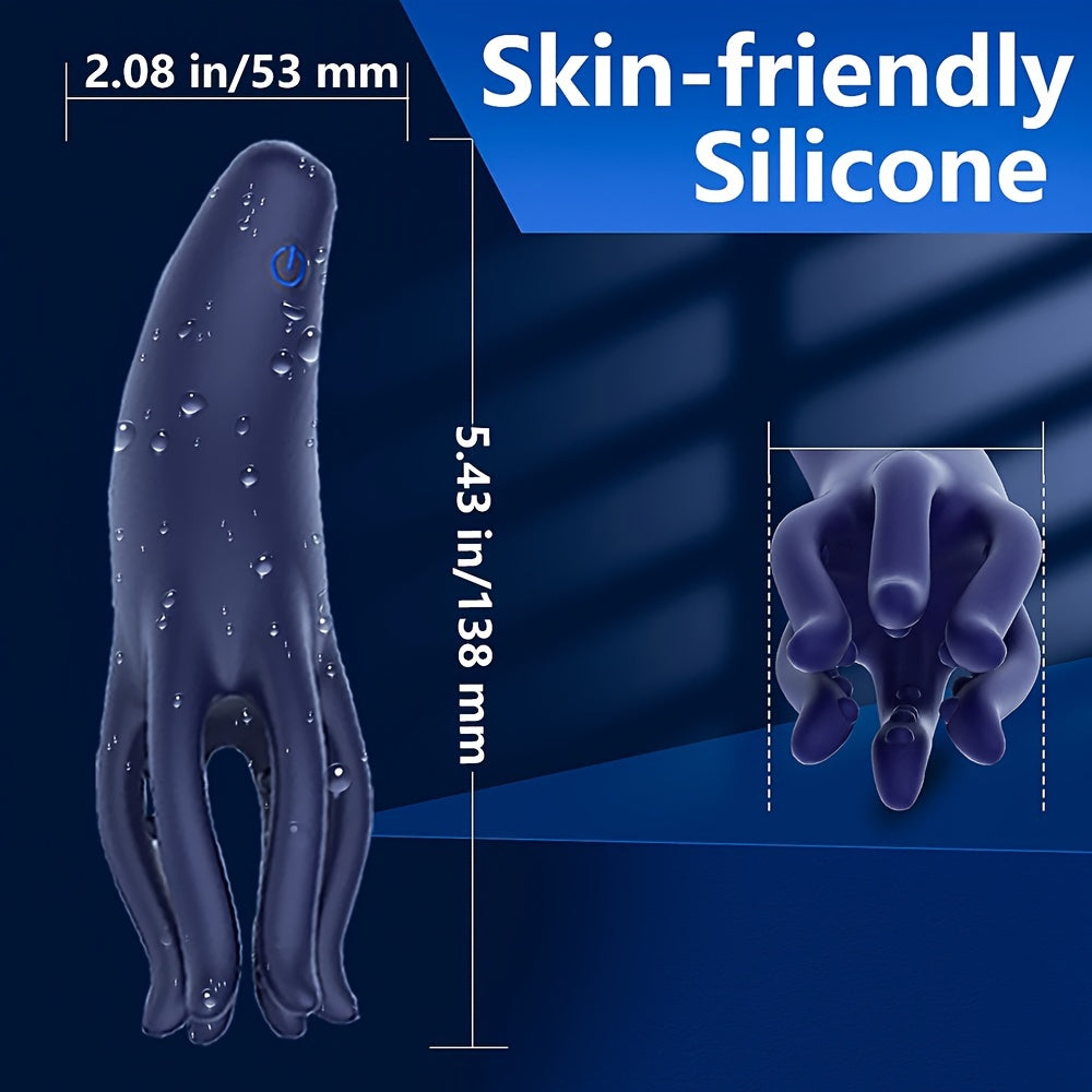 Erkaklar uchun mastürbatör latekssiz 10 tezlikda vibratsiyali glans massajeri jinsiy o'yinchoq