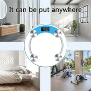 Цифровые напольные весы для ванной комнаты, грузоподъемностью 181 кг, ЖК-дисплей, закаленное стекло, фитнес