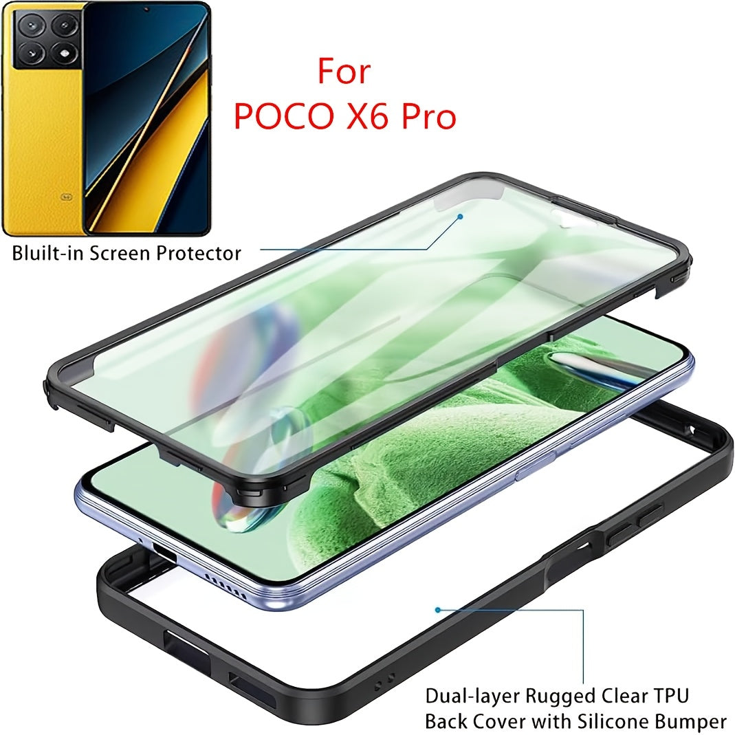 360 Full Body Shockproof Phone Case for Xiaomi POCO Series with Built-in Screen Protector