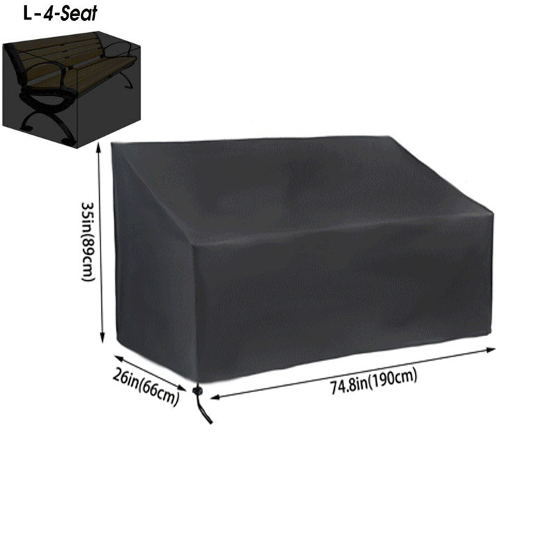 Outdoor Polyester Furniture Cover for Patio Beach Chairs Sofas Benches Black