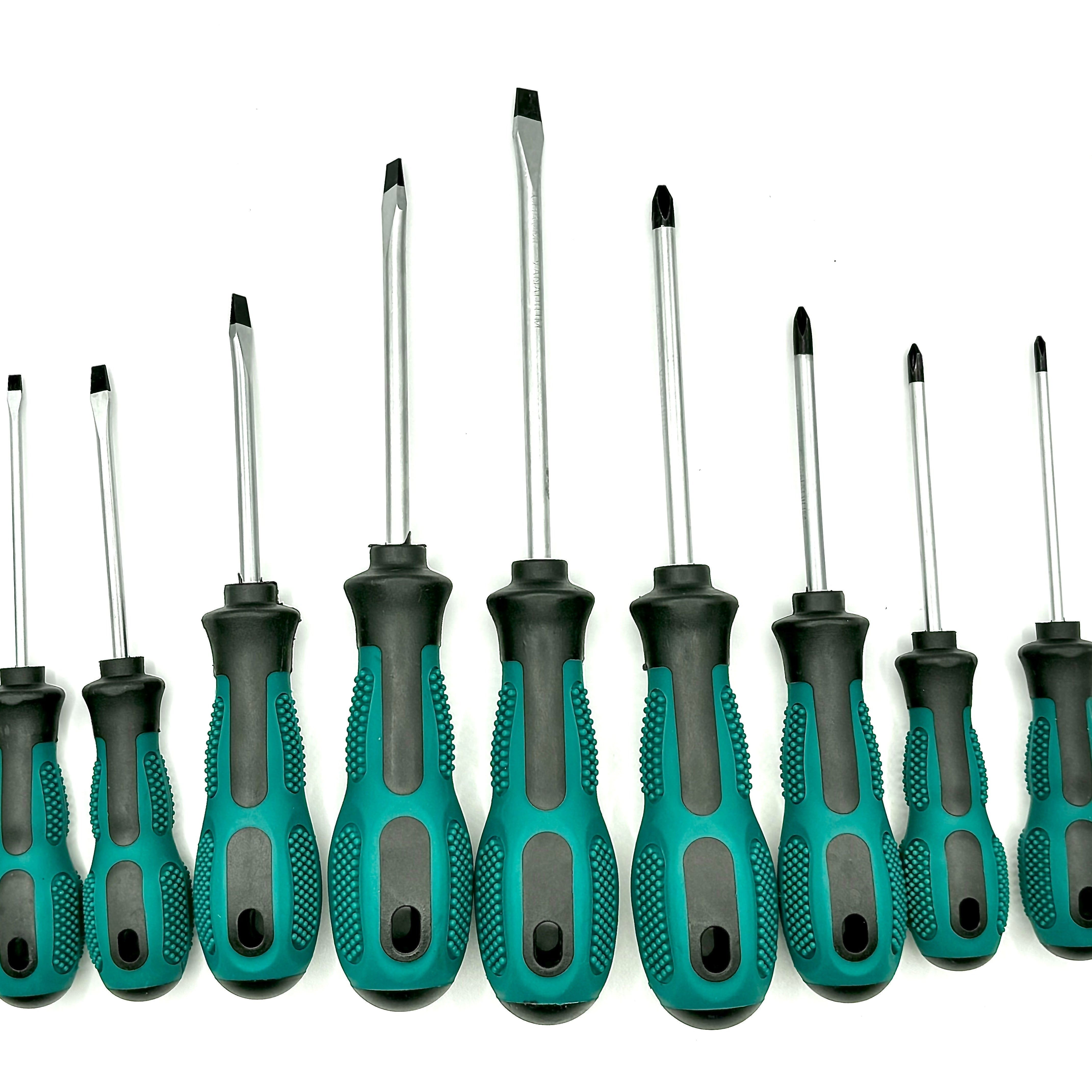 10Pcs Screwdriver Set Flat Phillips Magnetic Household Hand Tools