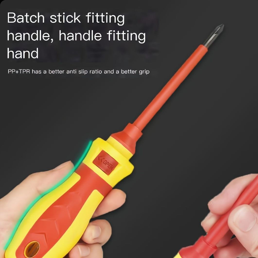 13-Piece Magnetic Screwdriver Set with Interchangeable Bits Durable Steel