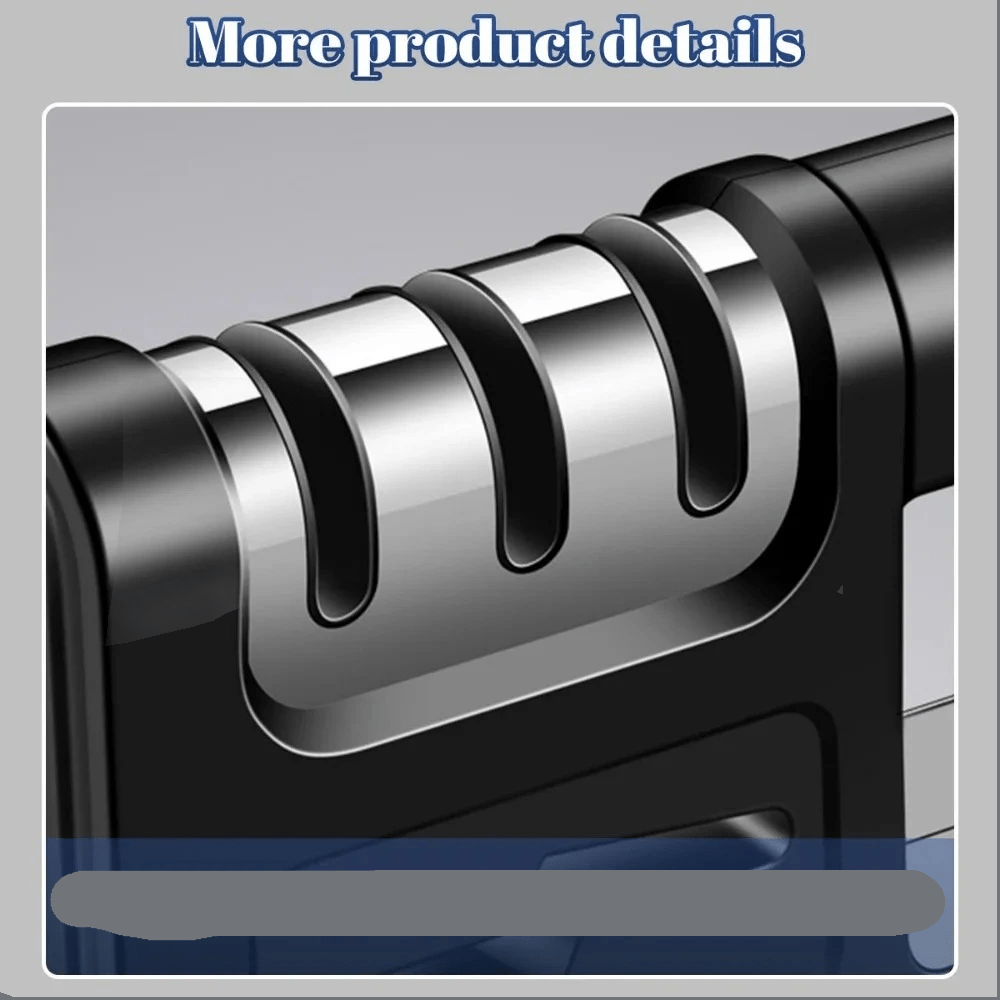 4-in-1 Diamond Sharpener for Kitchen Knives Scissors Blades Black ABS