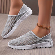 Women's Mesh Slip-On Sneakers - Lightweight Casual Shoes with Cushioned Sole