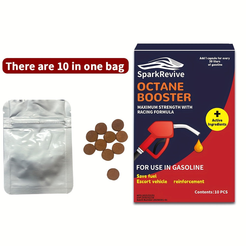 Octane Booster Tablets Fuel Additive for Increased Horsepower and Engine Cleaning