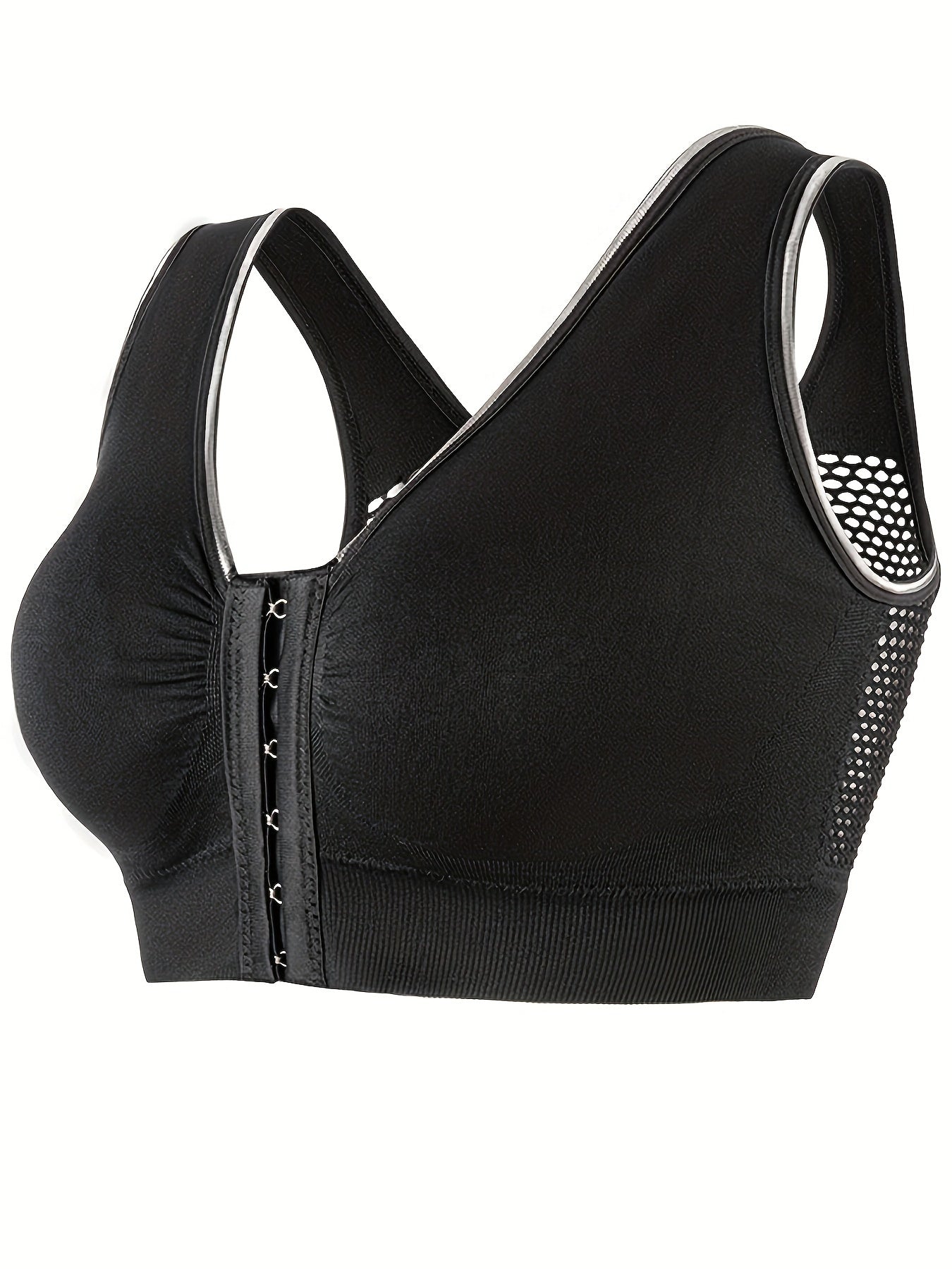 Women's Sports Bras 3-Pack Breathable Mesh Low Support Gym Yoga Crop Tops