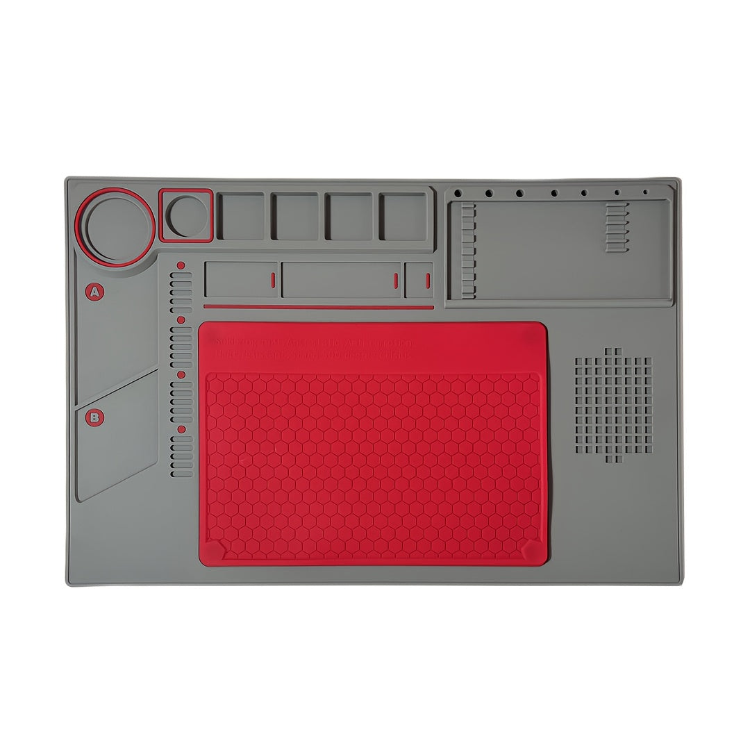 Silicone Soldering Mat Set Anti-slip Heat Resistant Insulation Workbench Tools