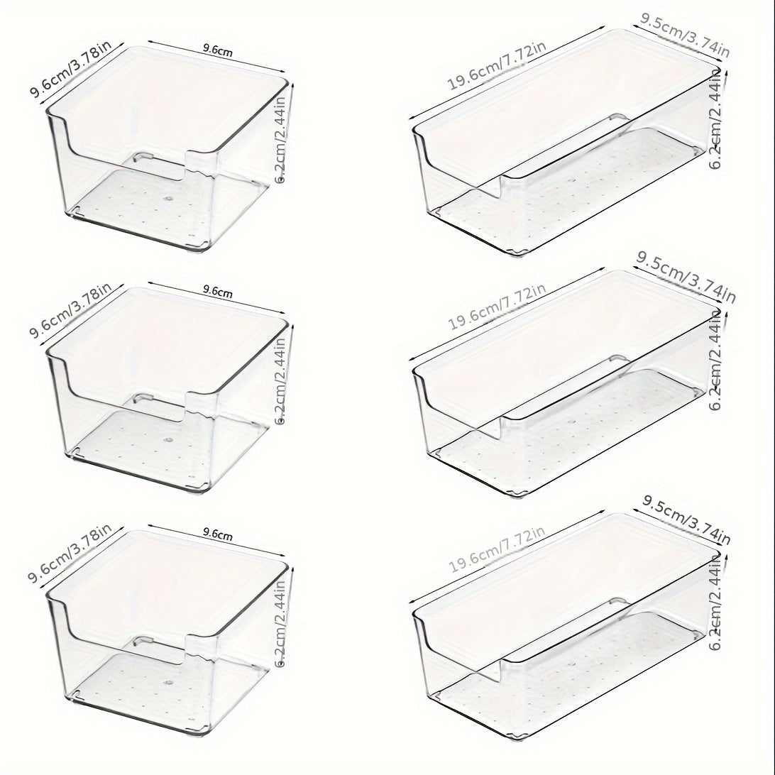 2024 Transparent PET Drawer Organizer for Desk Stationery and Cosmetics