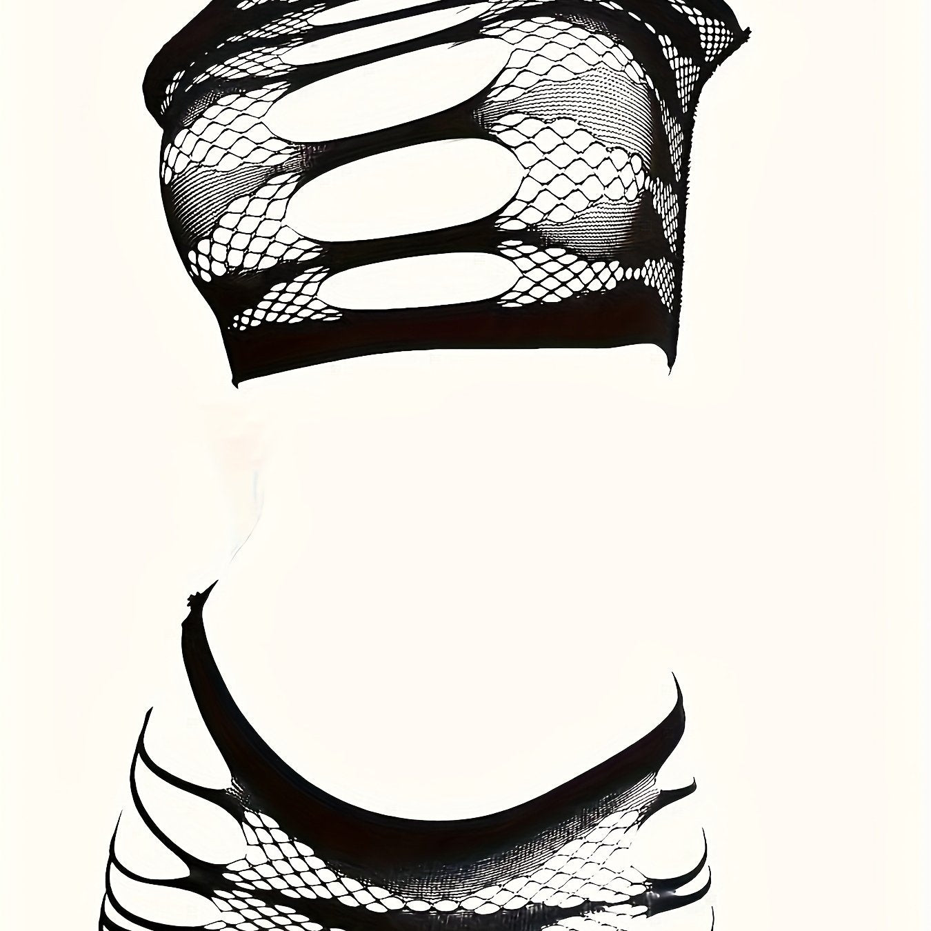 Black Lace Bodysuit and High-Waisted Shorts Set for Women