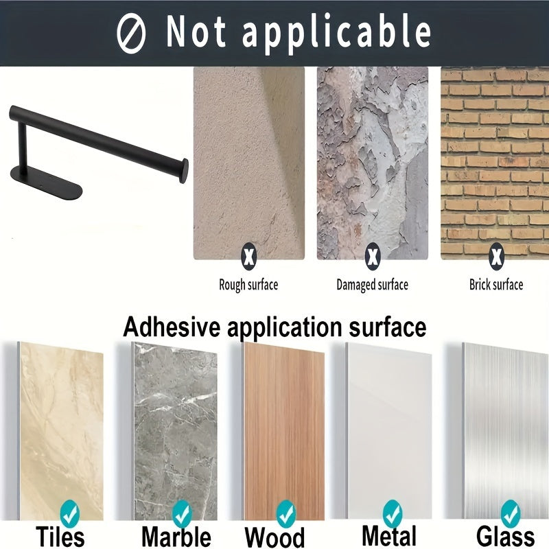 Soporte de toallas de papel sin perforaciones para ahorro de espacio para almacenamiento en cocina y baño