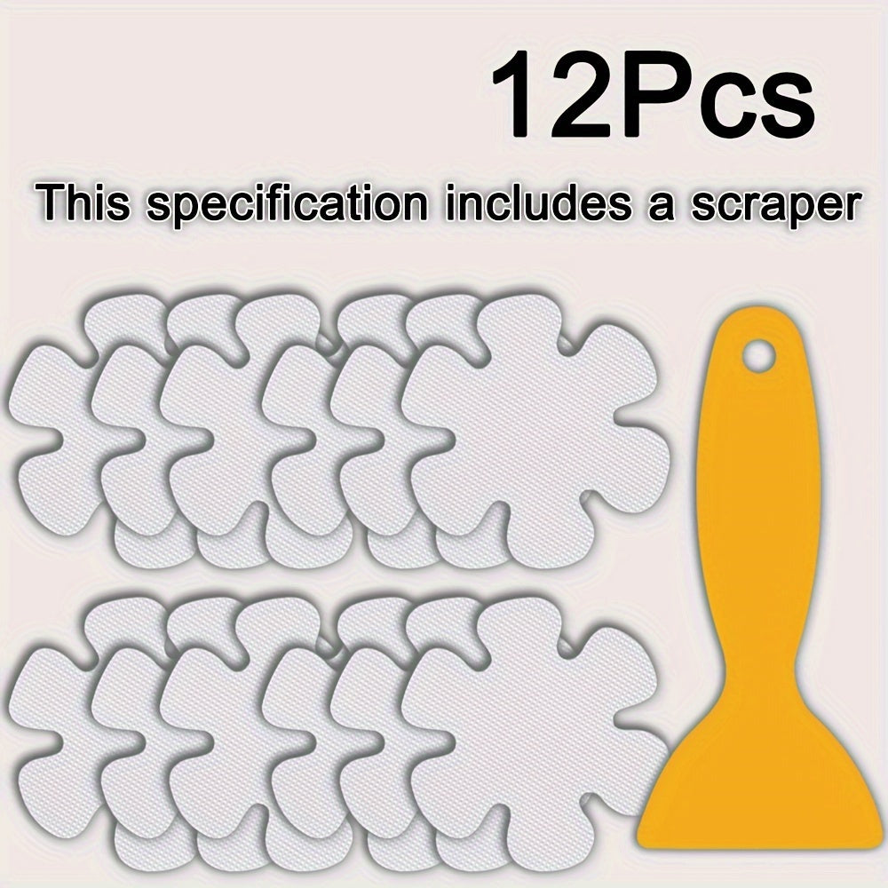 Non-Slip Transparent Flower Bathtub Stickers Sets of 3 12 24 for Shower Floors