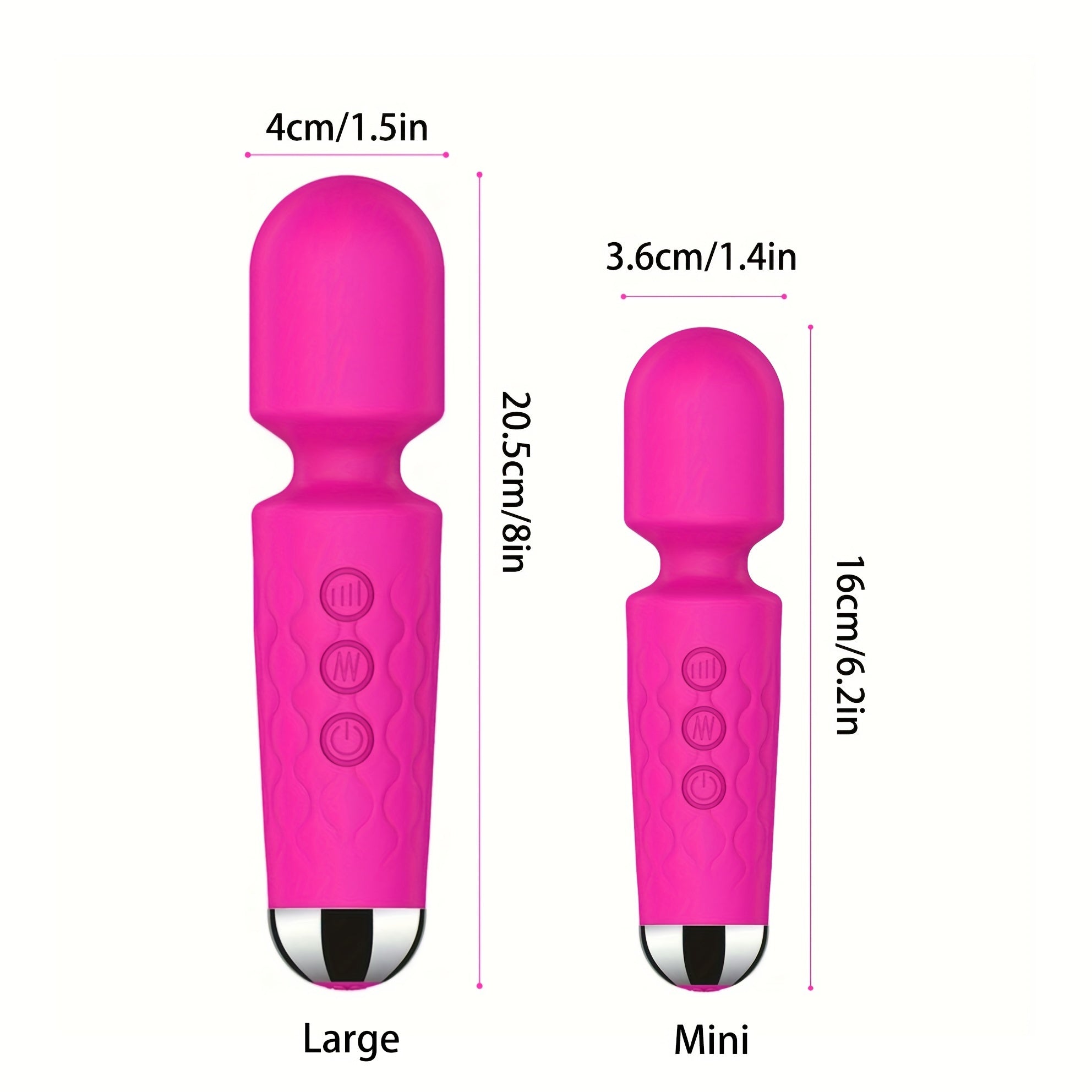 Kattalar ayol uchun qayta tiklanadigan qo'lda elektr orqa massajeri chuqur to'qima tayoq, 20 vibratsiya rejimi