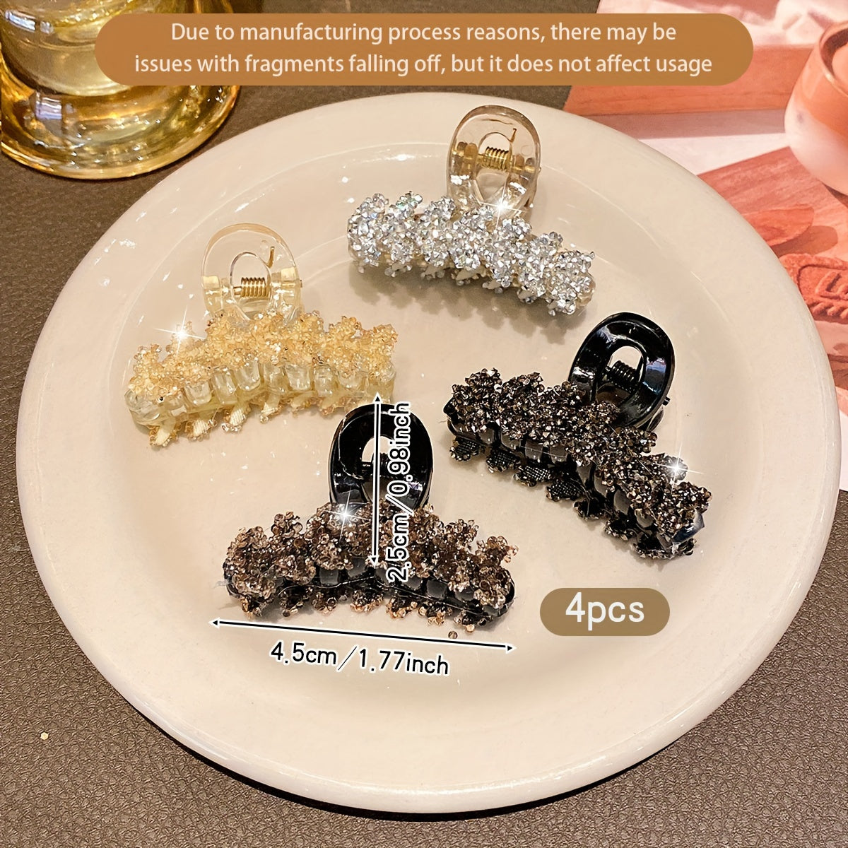 Kundalik soch aksessuari sifatida foydalanish uchun 4 ta zamonaviy tutqich.