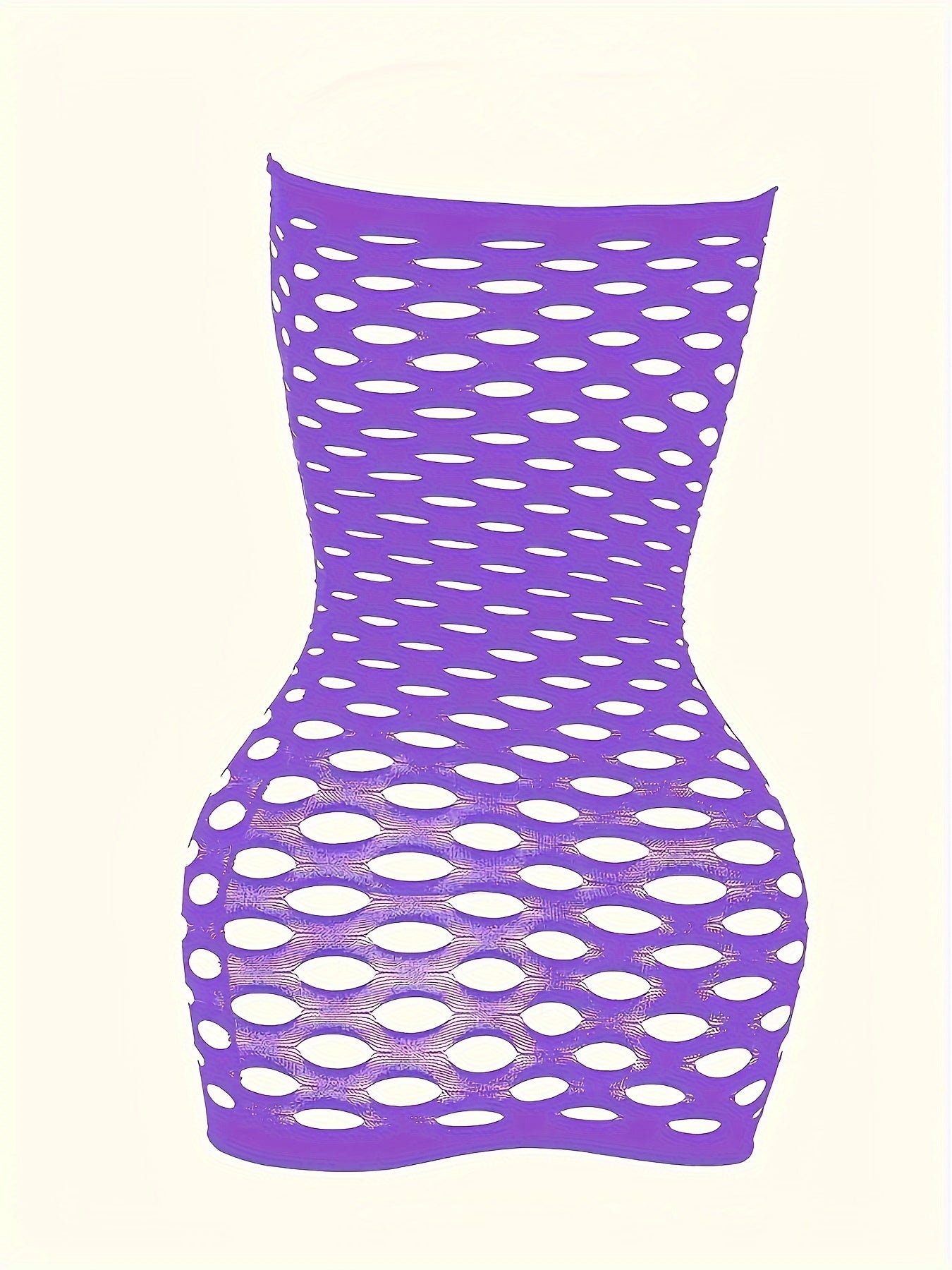 Women's Mesh Panel Lingerie Dress with High Stretch Nylon Spandex Sleeveless Semi-Sheer