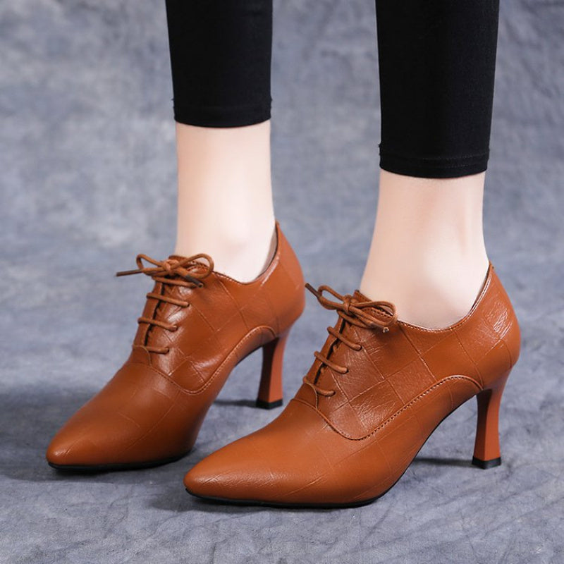 Women's Pointed Toe Oxford Shoes Black Formal Casual Non-Slip Comfort