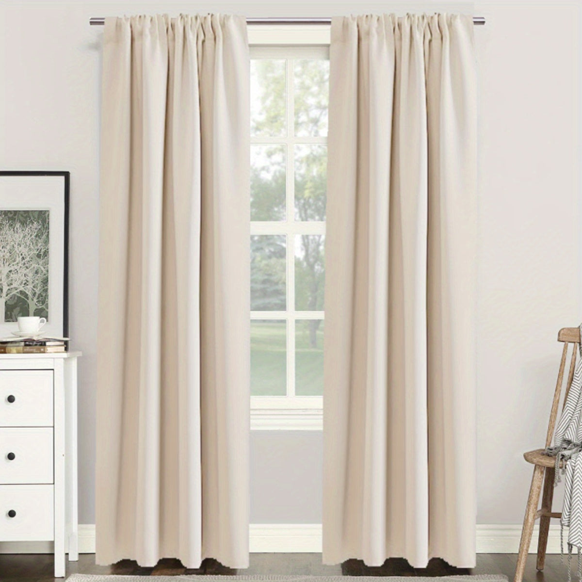 Insulated Blackout Curtains for Bedroom Room Darkening Noise Reduction 1PC