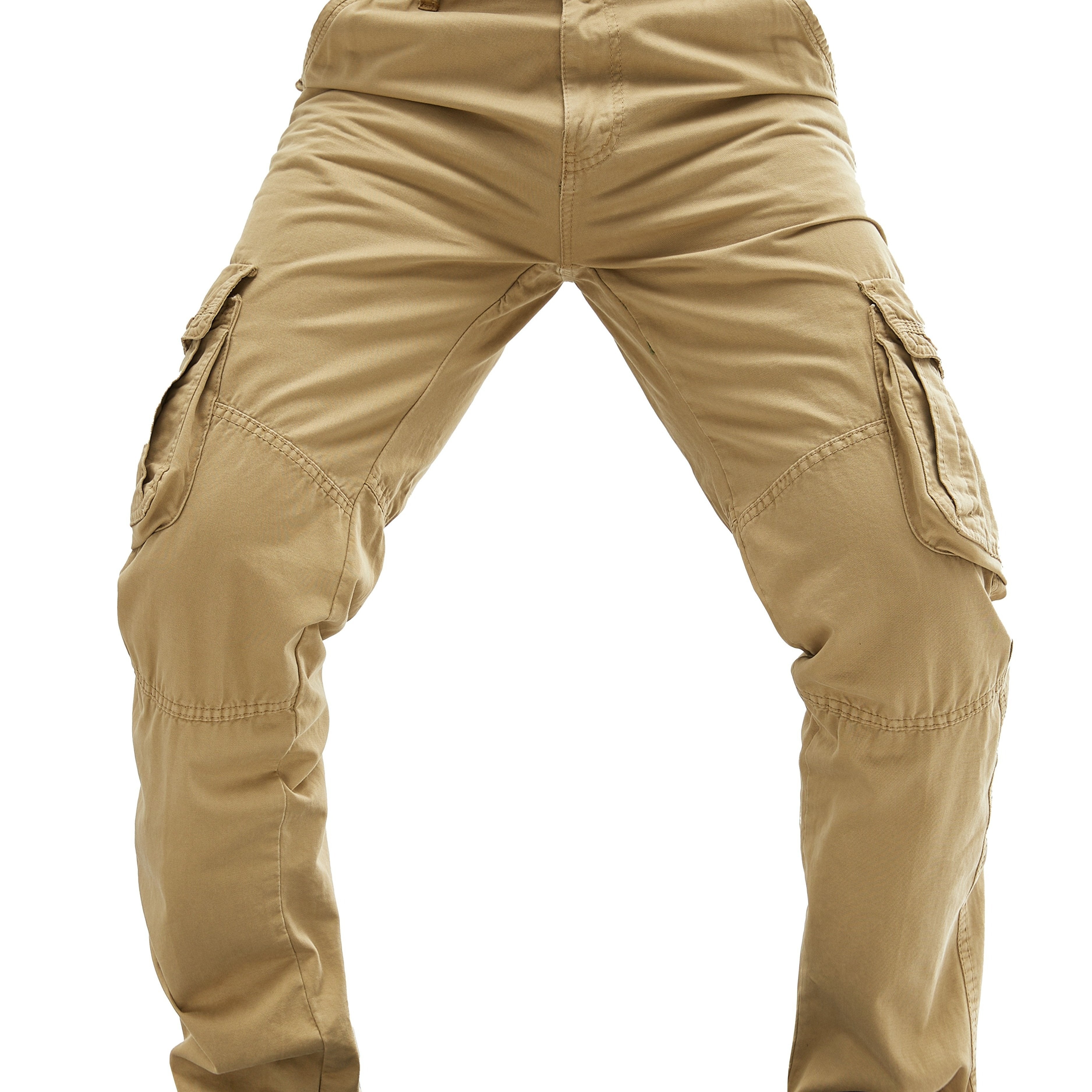 Men's Cotton Cargo Pants with Multiple Pockets Streetwear Style for Spring Autumn