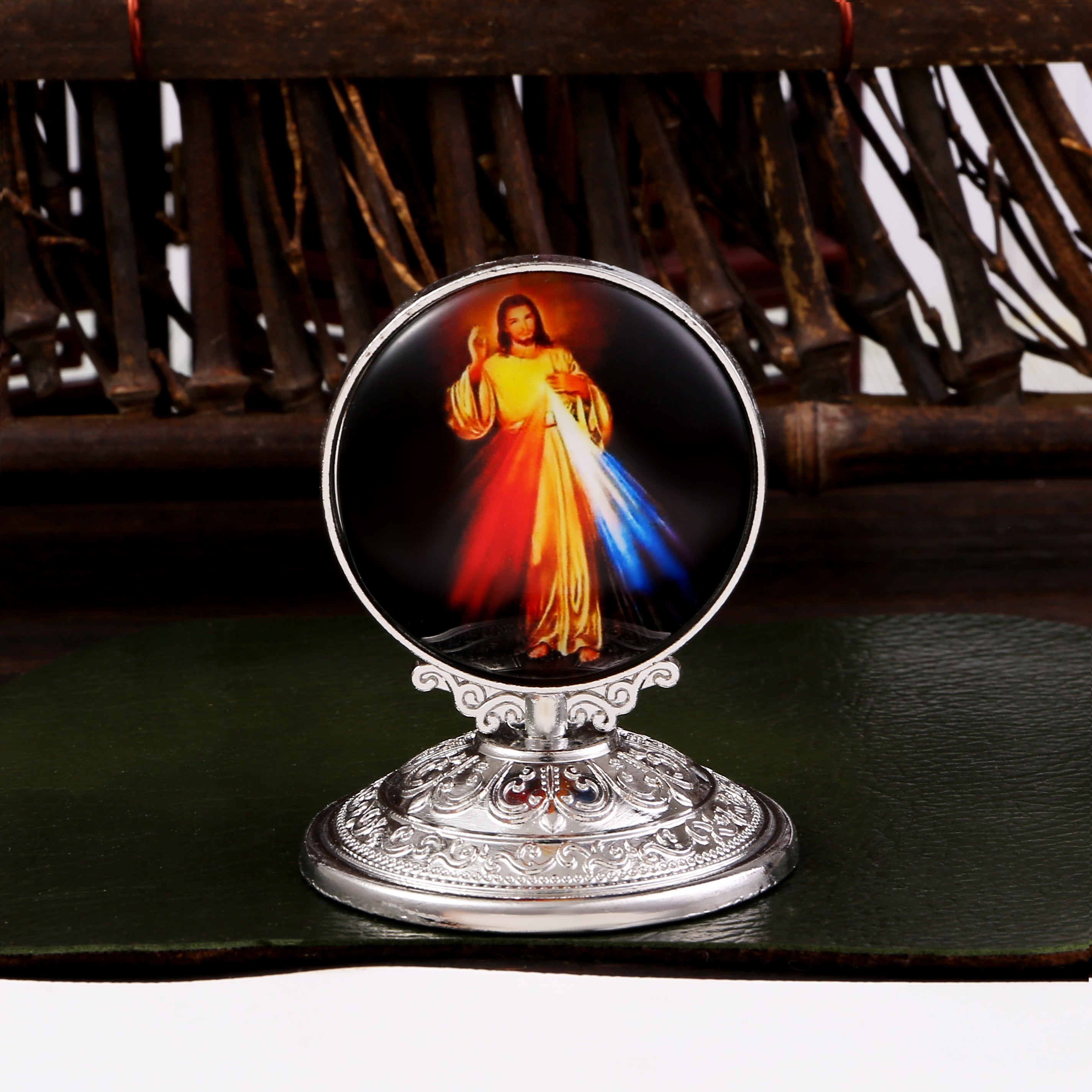 Religious Decor Virgin Mary Figurine Antique Church Zinc Alloy Home Ornament