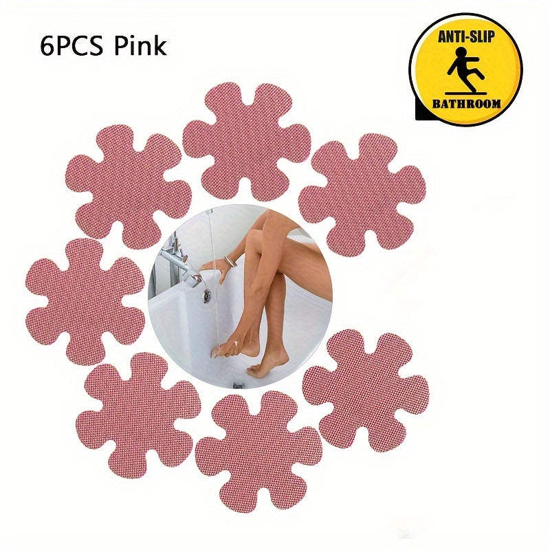 6 ta gullarga o'xshash anti-slip xavfsizlik stikerlari to'plami, turli ranglarda, hammom, dush, zinapoyalar, narvonlar, qayiq va boshqa hammom aksessuarlar uchun ideal.