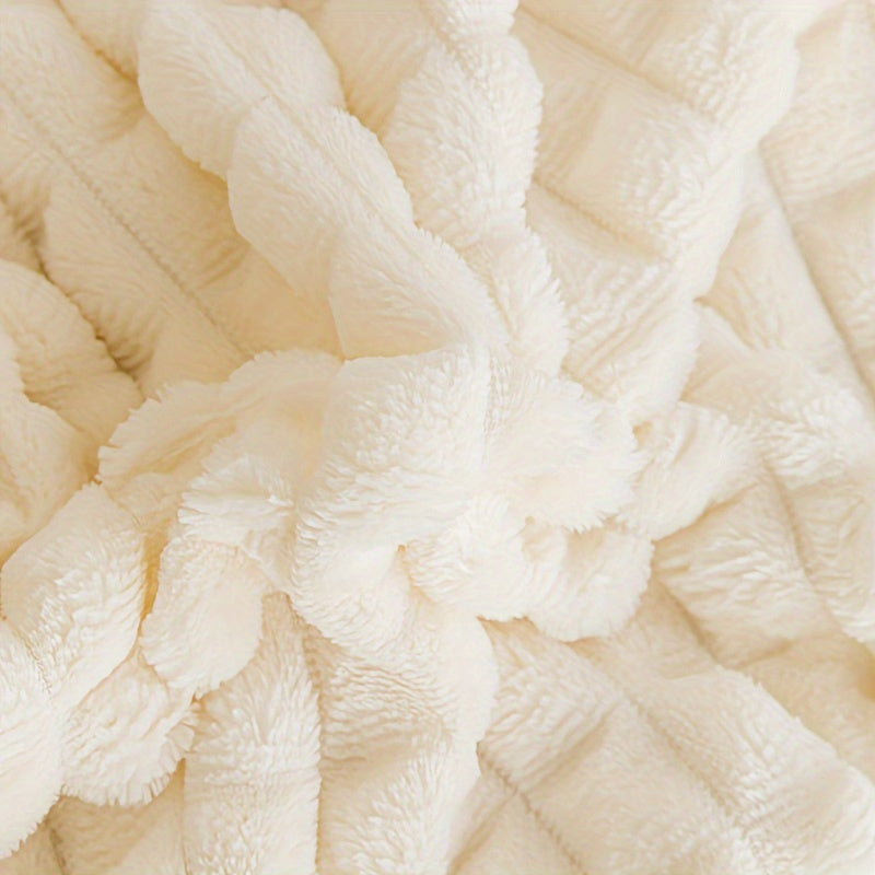 Reversible Flannel Blanket for All Seasons Checkered Bed Cover Soft and Easy to Clean