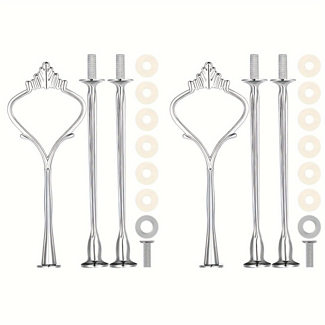 Cake Stand Hardware Accessories 3-Tier Mold Crown Resin for Weddings Parties Gold Silver