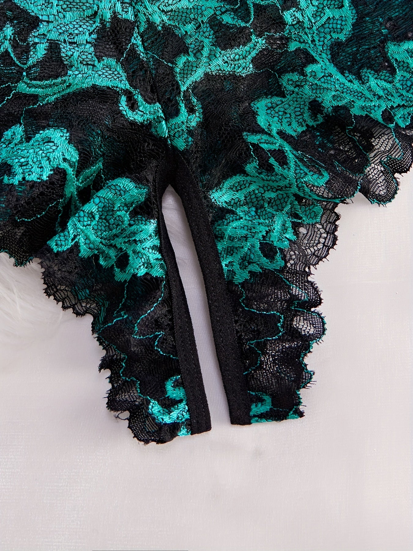 Chic Ikki Rangli Dantelli Ichki Kiyimlar - Jozibador, O'rta Balandlikda, Yarim Shaffof, Cho'ziluvchan, Yaqqol Muntazam Vaqtlar Uchun Ideal