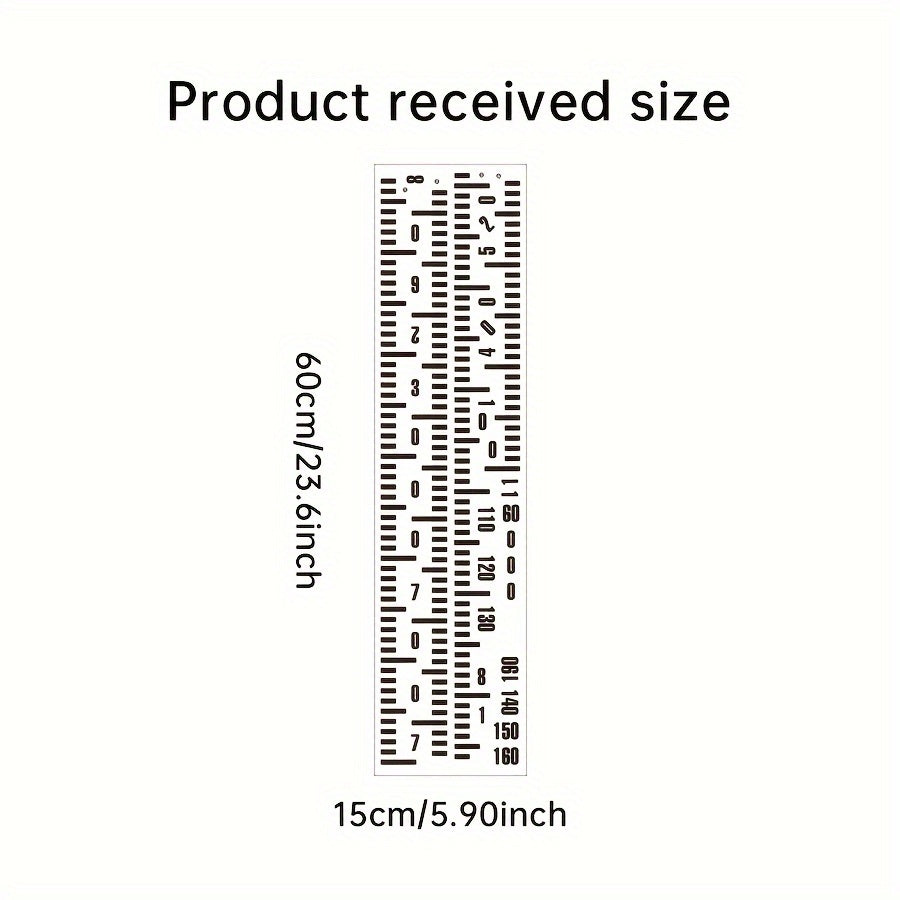 Black Growth Chart Wall Sticker for Room Decor PVC Height Measurement Decal for Ages 14+