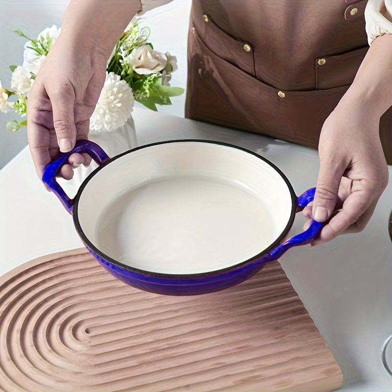 Qotishma po'latdan yasalgan skilet emal bilan qoplangan 19.99 sm ko'p maqsadli pech grill idishlari