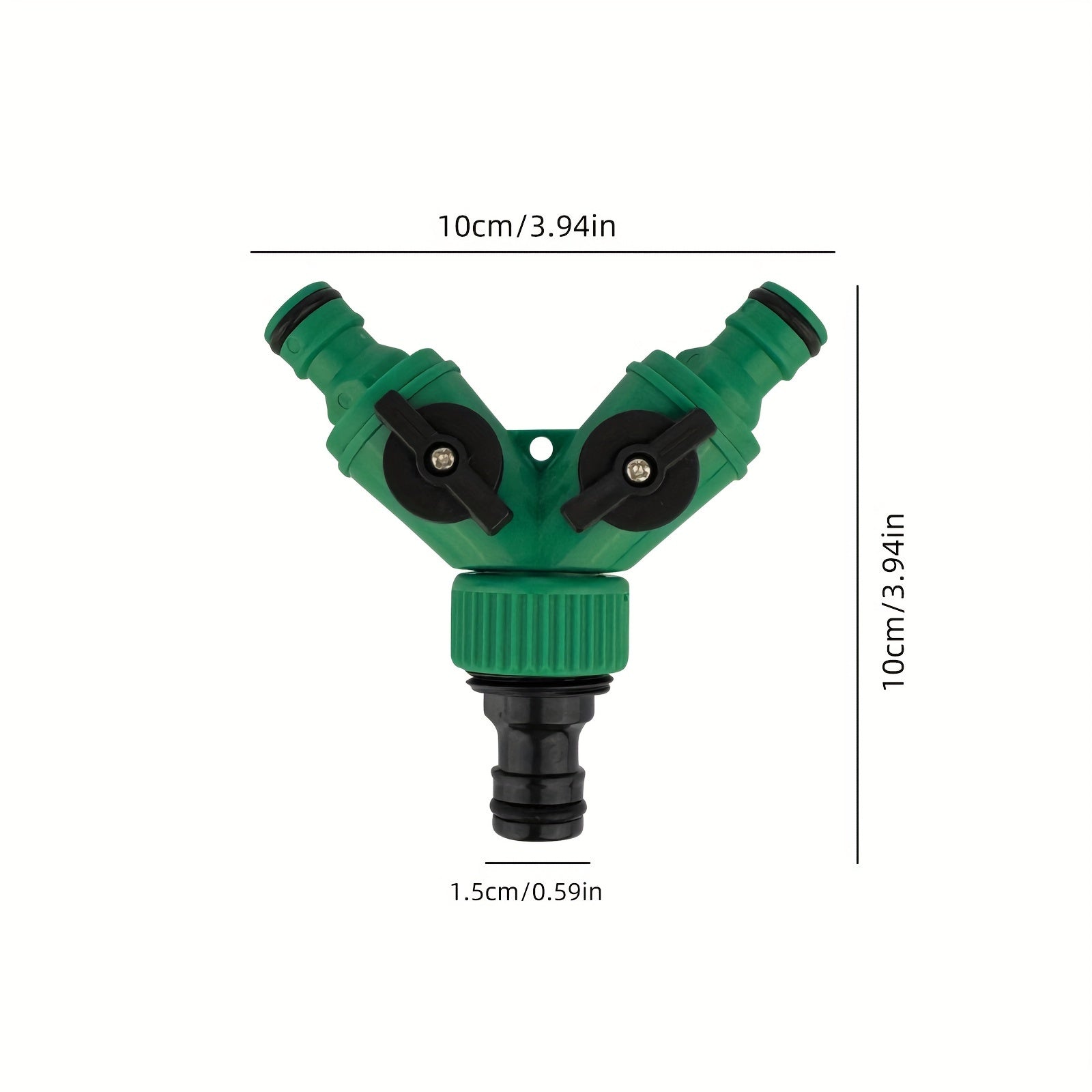 Регулируемый разветвитель садового шланга с двумя выходами, прочный из ПП, для ирригации, мойки автомобиля