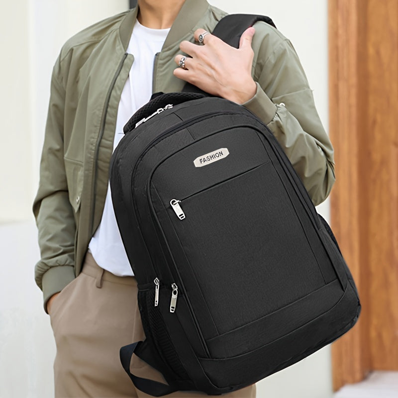 Large Capacity Waterproof Travel Backpack for Hiking and Short Trips with Zipper and Adjustable Straps