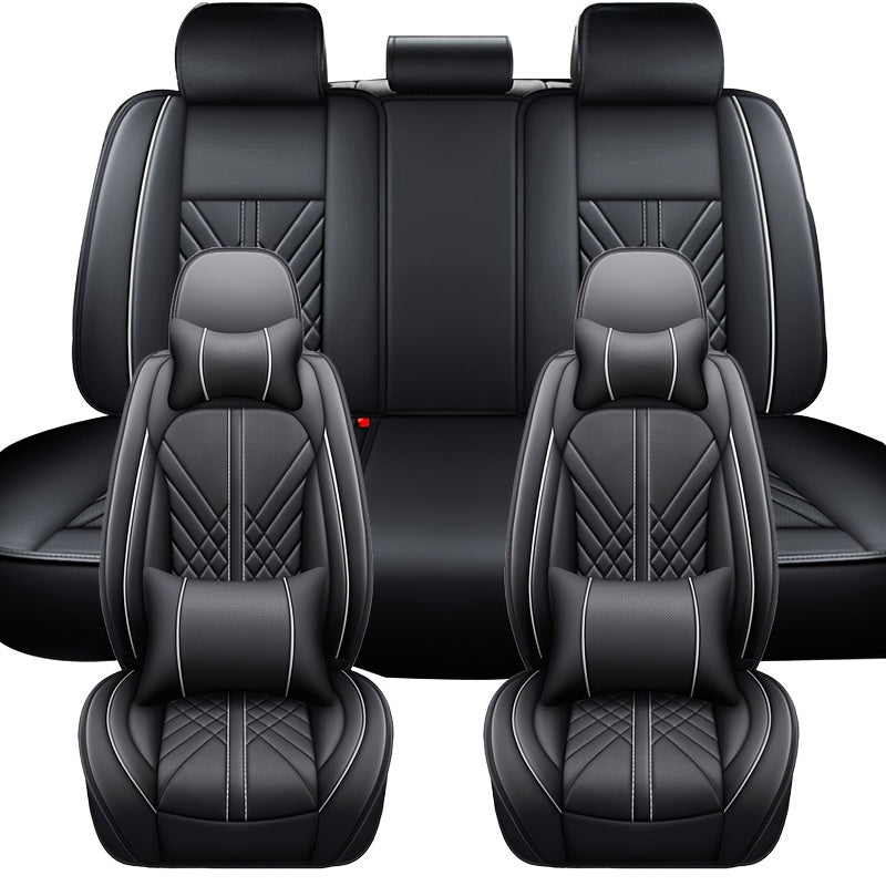 Universal PU Leather Car Seat Cover for All Seasons Wear-Resistant and Anti-Stain