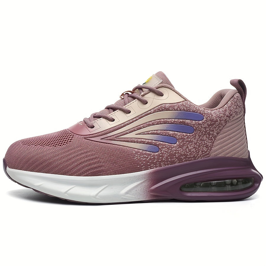 Women's Knitted Soft Air Cushion Work Shoes Steel Toe anti-puncture Industrial Safety