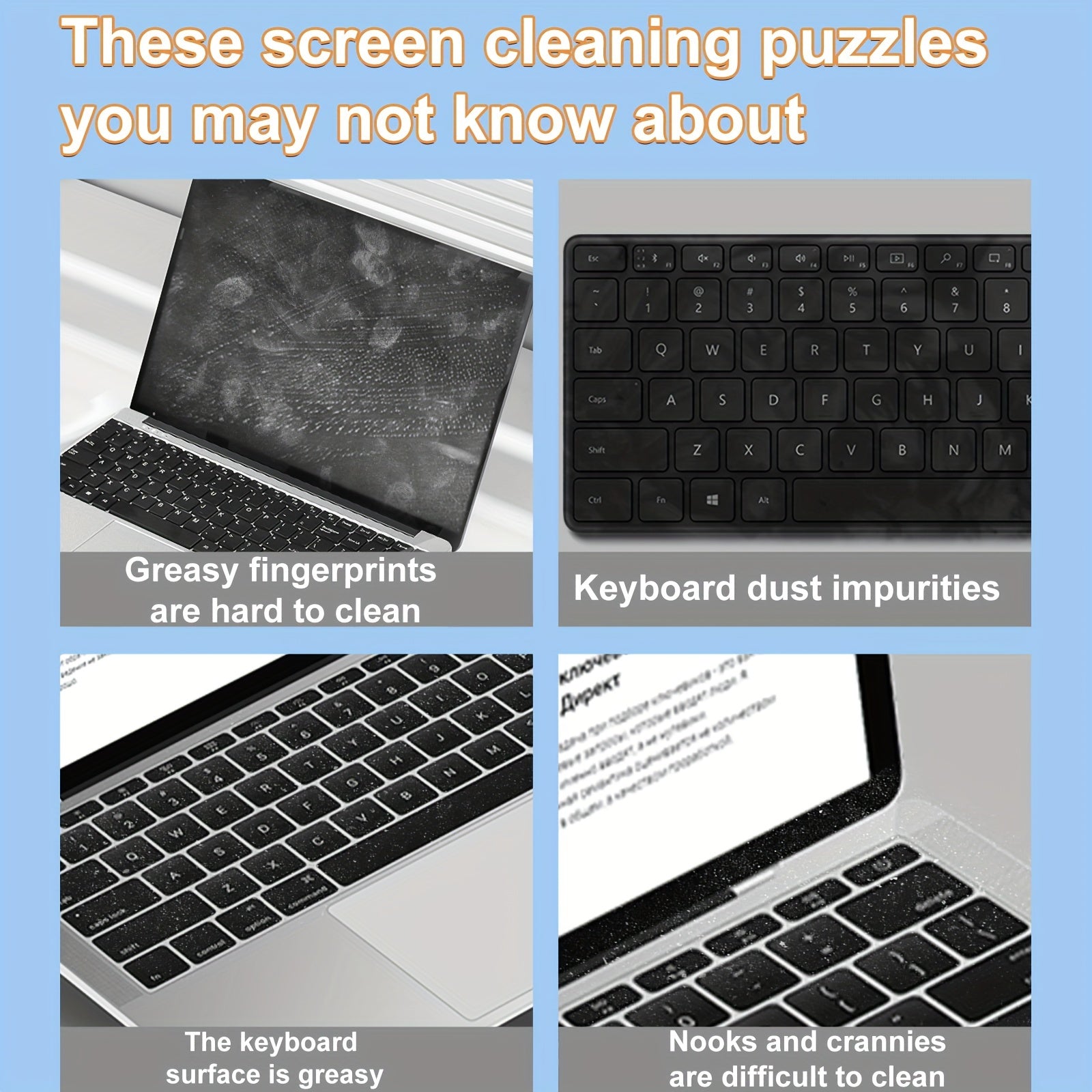 Plastic Dust Remover and Cleaner Kit for Keyboards Electronics and Mobile Phones