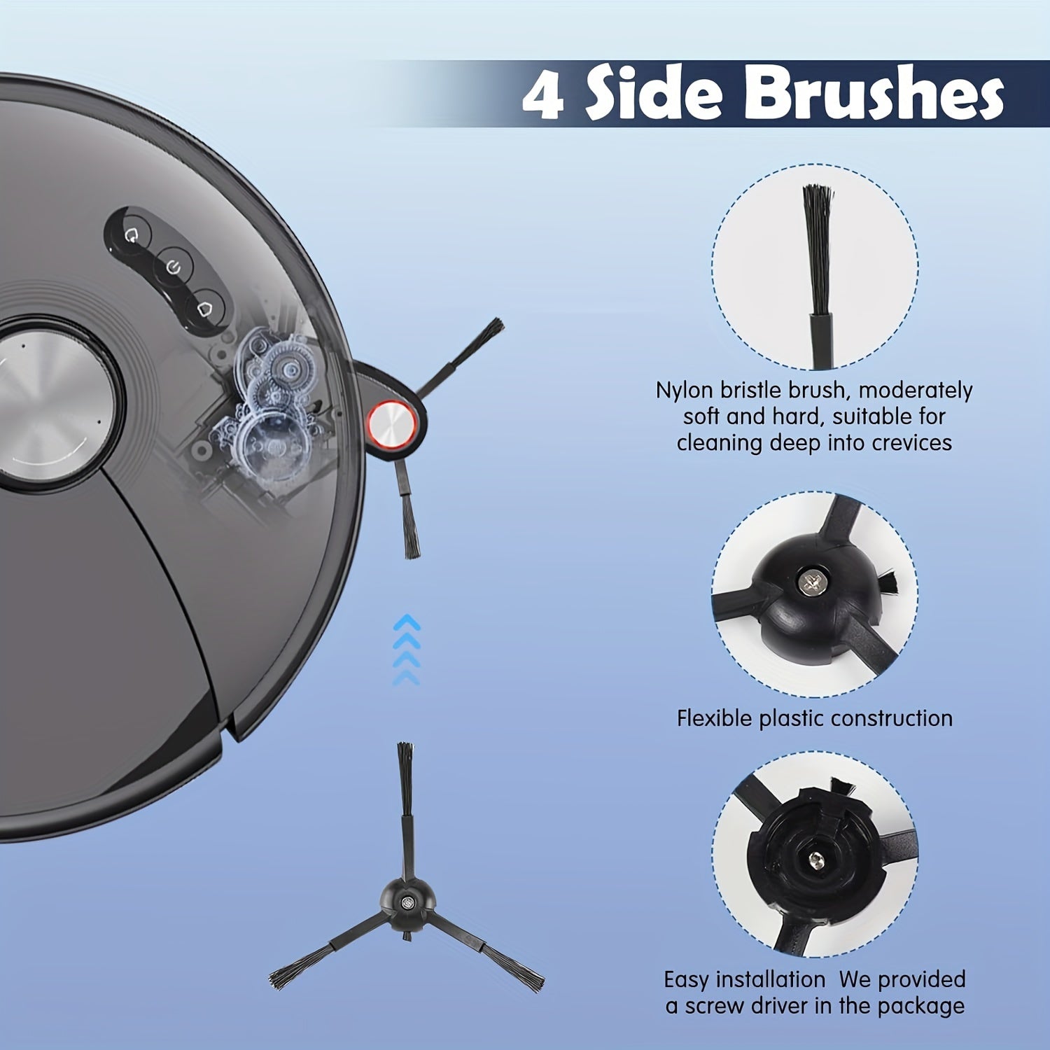 22 dona Roborock S8 MaxV Ultra changyutgich aksessuarlar to'plami, HEPA filtrlari va cho'tkalar bilan